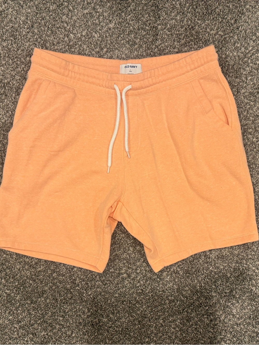 Old Navy Men's Light Peach Drawstring Athletic Shorts